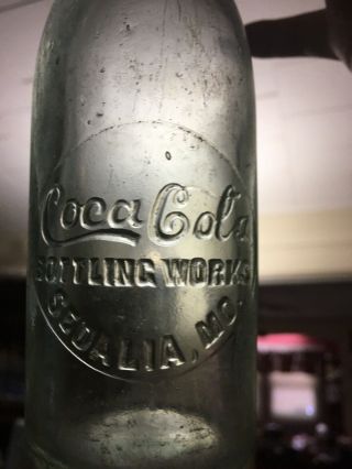 Coca Cola Center Slug Sedalia Mo Straight Side Coke Bottle Missouri Blown N Mold