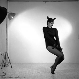 Bettie Page Rare 1954 Camera Negative Bunny Yeager Estate Hot Devil Doll Pose Nr