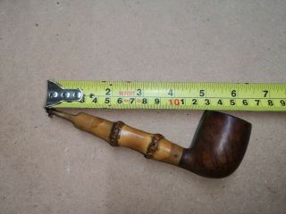 Vintage W60 Dunhill Rare Tobacco Smoking Pipe Bamboo Cane Real Briar Unusual