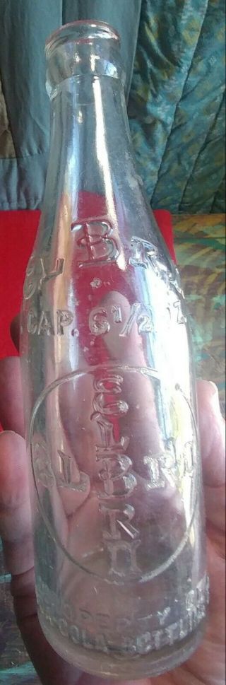 Rare Old 1900`s Vintage Coca Cola Glass Slug Plate Bottle,  El Bro,